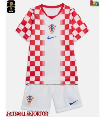 Kroatien Hemmakläder Barn VM 2026 Kortärmad (+ Korta byxor)